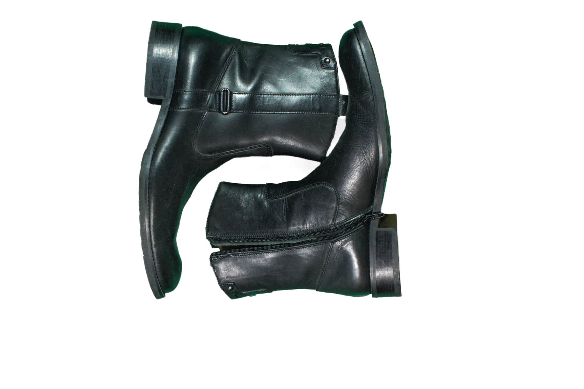 Rockstone Leather Black Boots